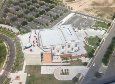 McAllen Performing Arts Center aerial view from above